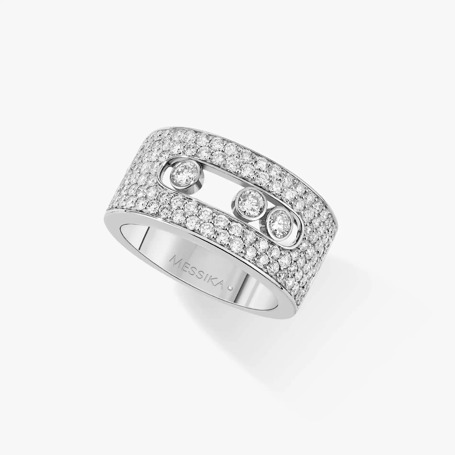 Messika Move Joaillerie Pave Diamond Medium Ring 4733 Wg