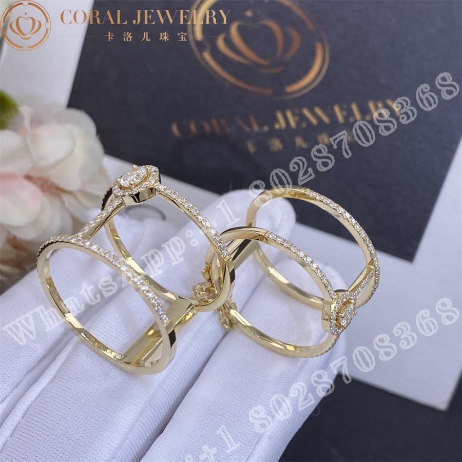 Messika Glam'Azone Double Pavé Yellow Gold For Her Diamond Ring 05671-YG - Image 3