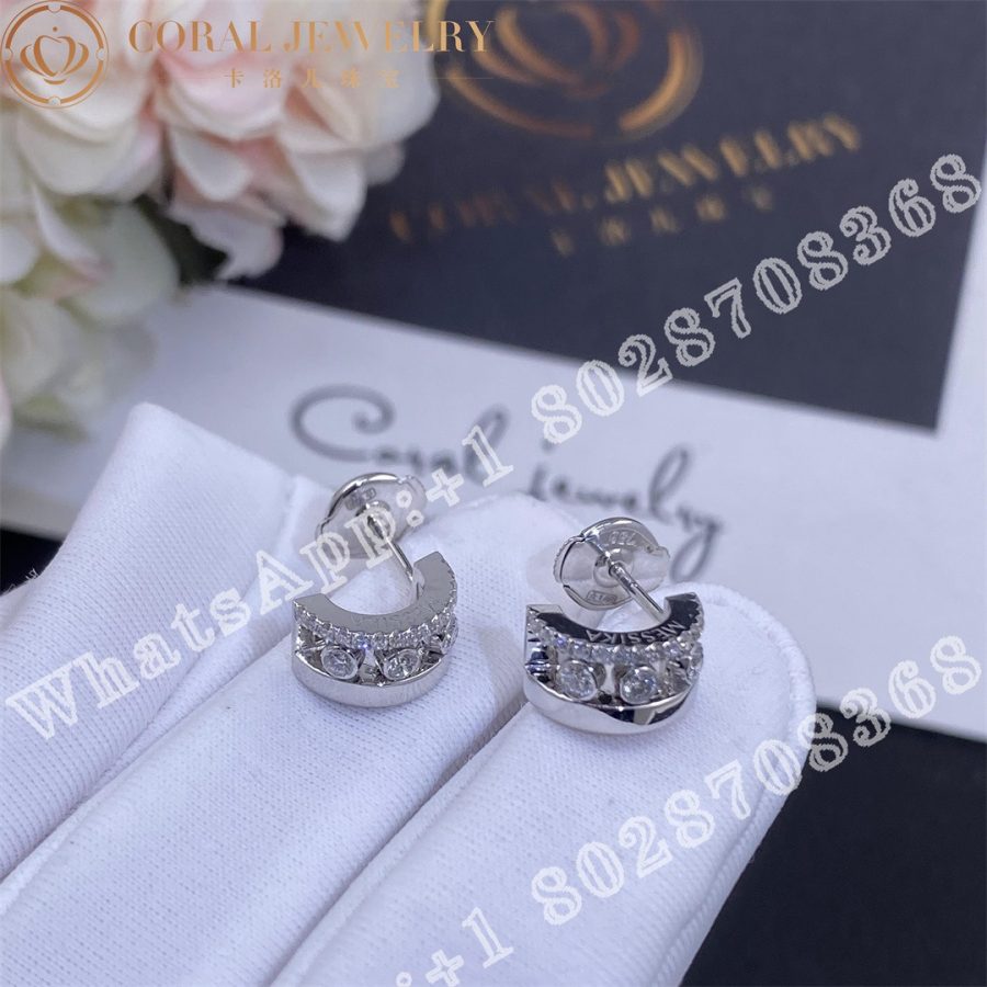 Messika Move Romane Mini Hoops White Gold Diamond Earrings 07178-WG - Image 3