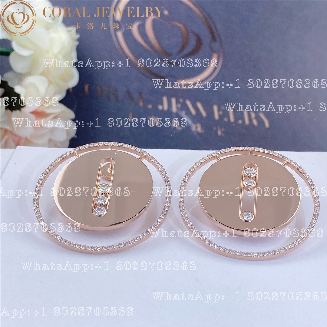 Messika Lucky Move GM Rose Gold Diamond Earrings 10818-PG