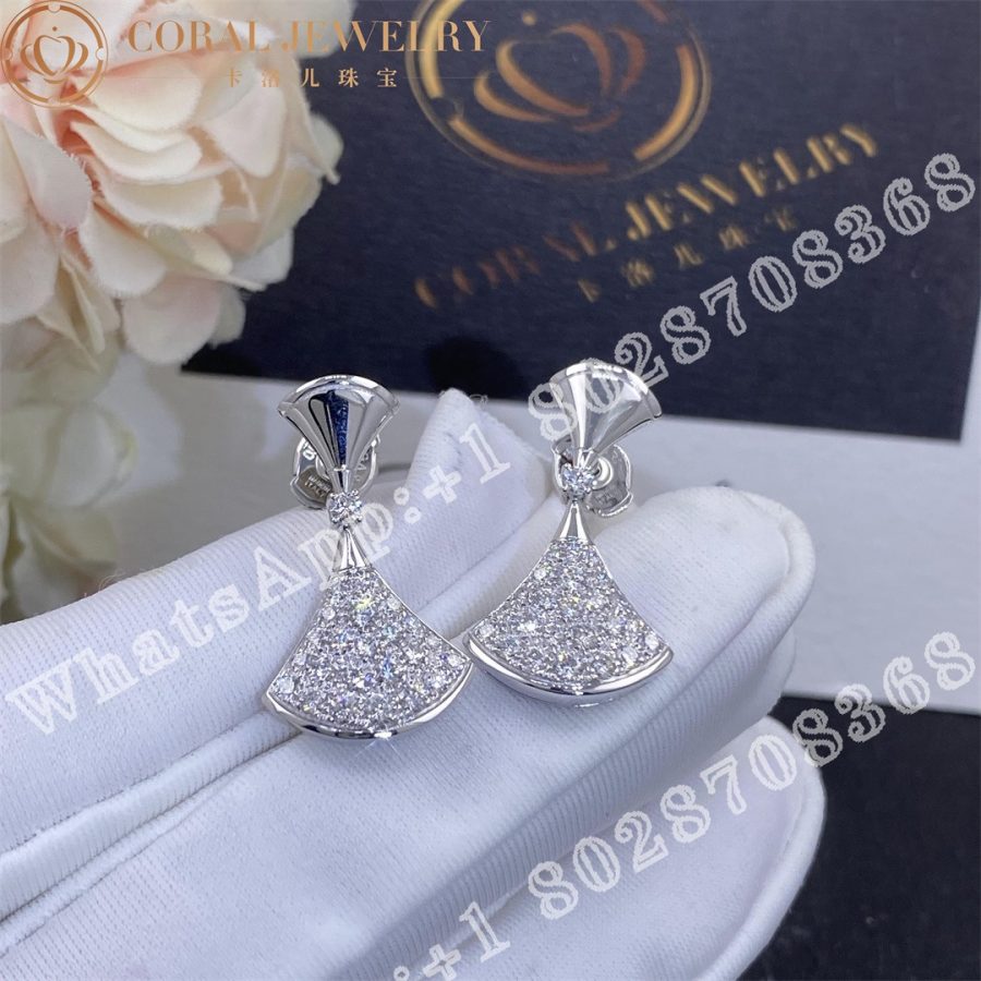 Bulgari Divas' Dream Earrings White Gold Pavé Diamonds Ref.: 351100 - Image 3