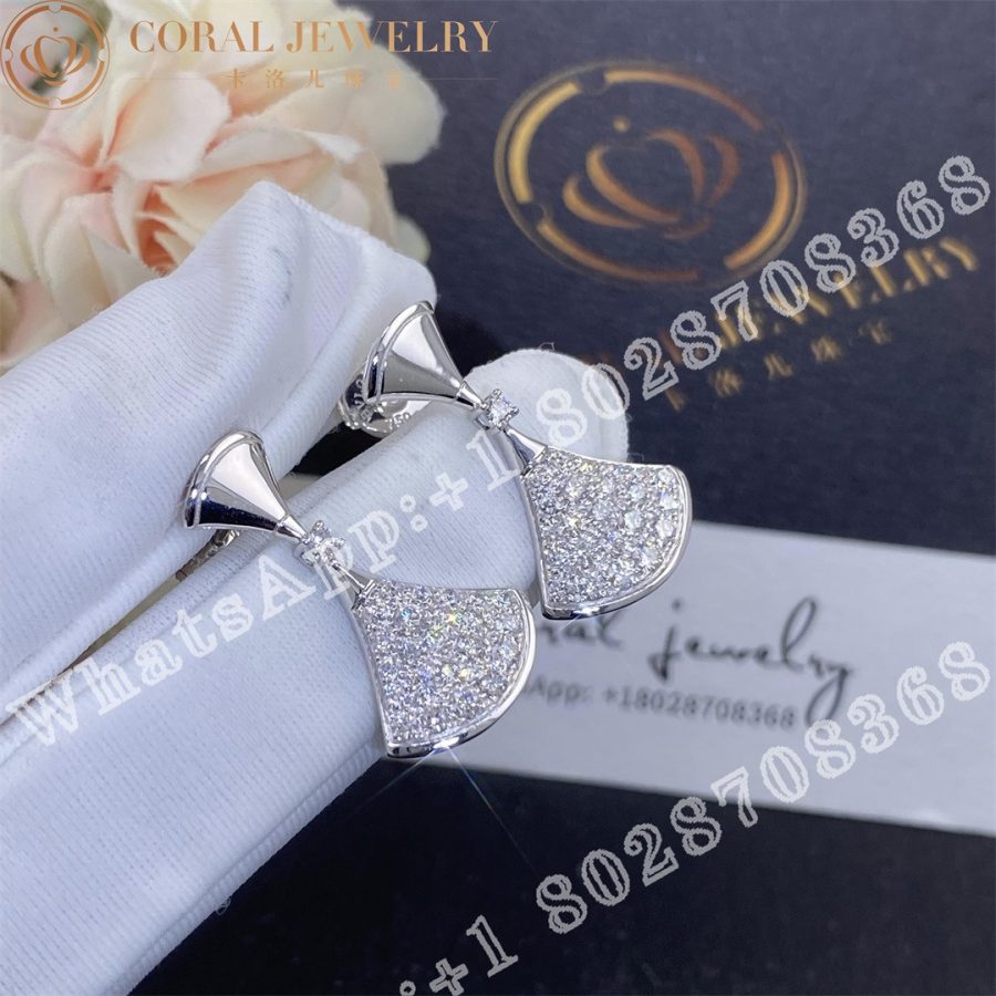 Bulgari Divas' Dream Earrings White Gold Pavé Diamonds Ref.: 351100 - Image 4