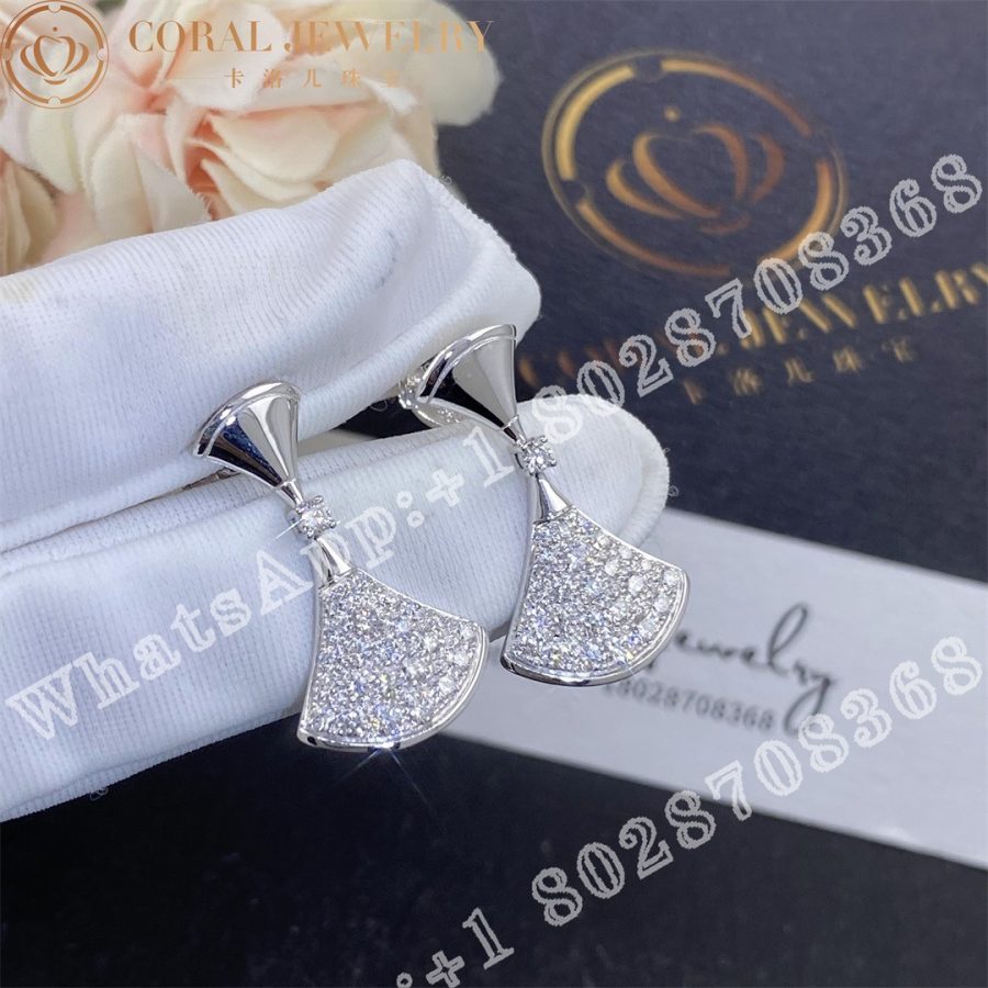 Bulgari Divas' Dream Earrings White Gold Pavé Diamonds Ref.: 351100 - Image 5