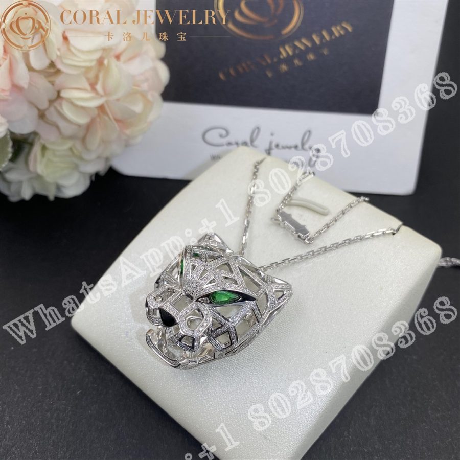 Cartier Panthère de Cartier Necklace White Gold Diamonds Emeralds N7424209 - Image 3