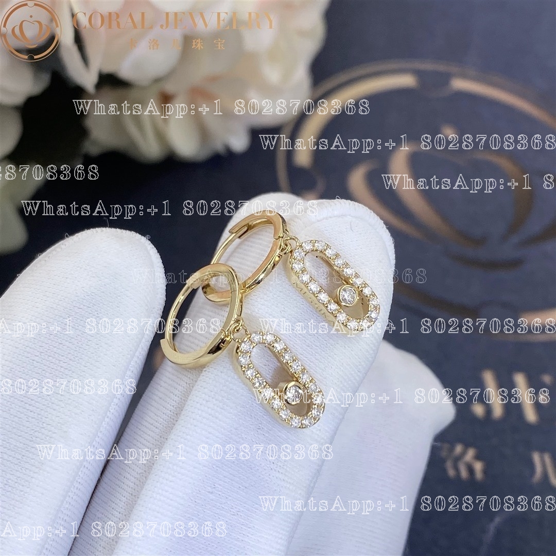 Messika Move Uno Hoop Earrings Yellow Gold Diamond Earrings 12037 Yg Coral (1)