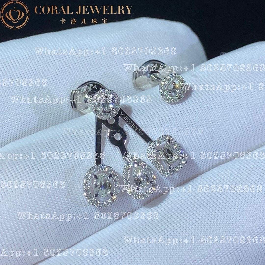 Messika My Twin Trio White Gold Diamond Earrings 06527-WG