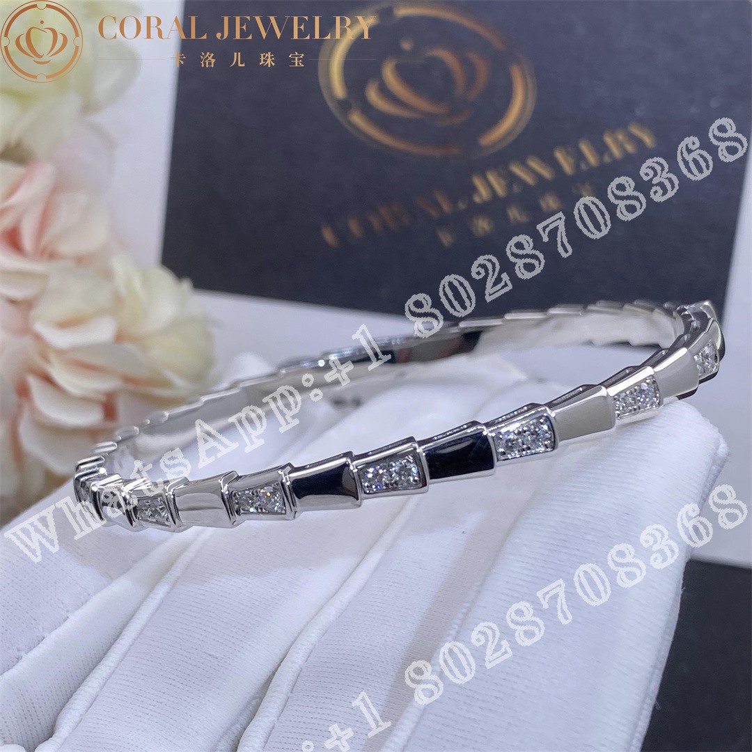 Bulgari Serpenti Viper In Oro Bianco 18 Kt Con Semi Pave Di Diamanti Ref 355256 Coral (1)