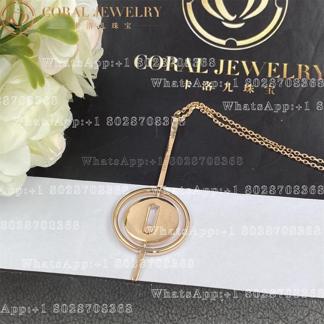 Messika Lucky Move Arrow Necklace Pink Gold Diamond Necklace 10113-PG
