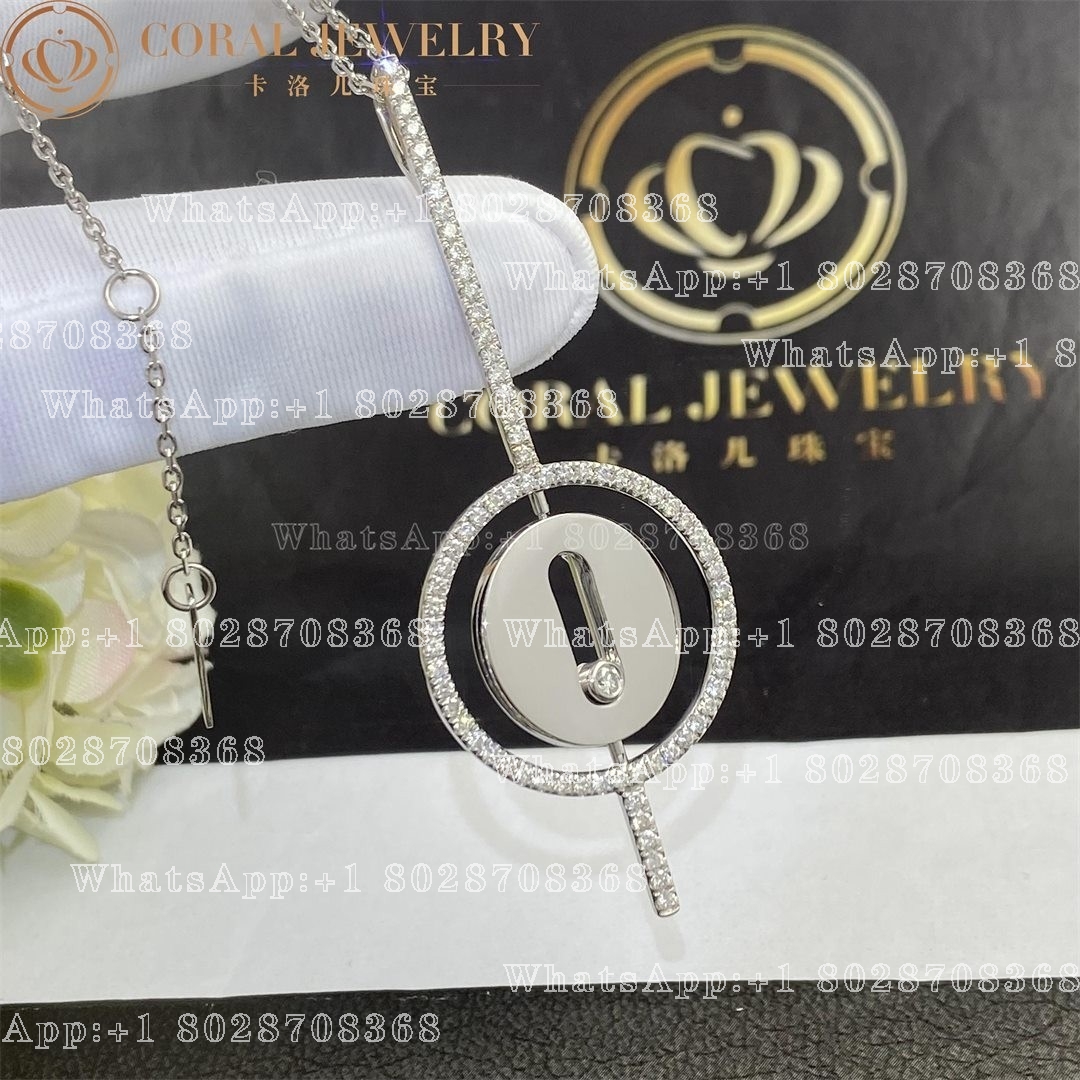 Messika Lucky Move Arrow Necklace White Gold Diamond Necklace 10113-WG