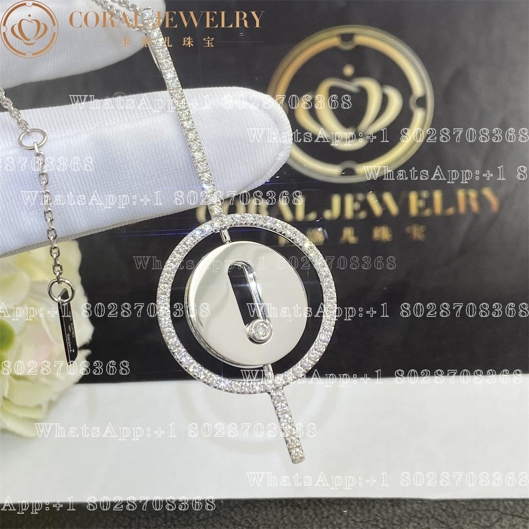 Messika Lucky Move Arrow Necklace White Gold Diamond Necklace 10113-WG