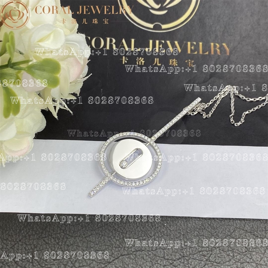 Messika Lucky Move Arrow Necklace White Gold Diamond Necklace 10113-WG - Image 6