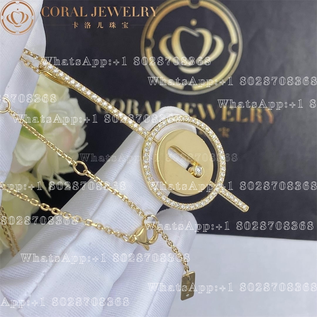 Messika Lucky Move Arrow Necklace Yellow Gold Diamond Necklace 10113-YG
