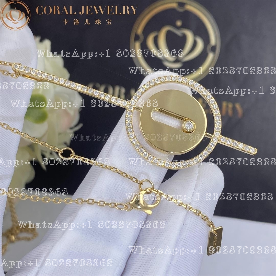 Messika Lucky Move Arrow Necklace Yellow Gold Diamond Necklace 10113-YG
