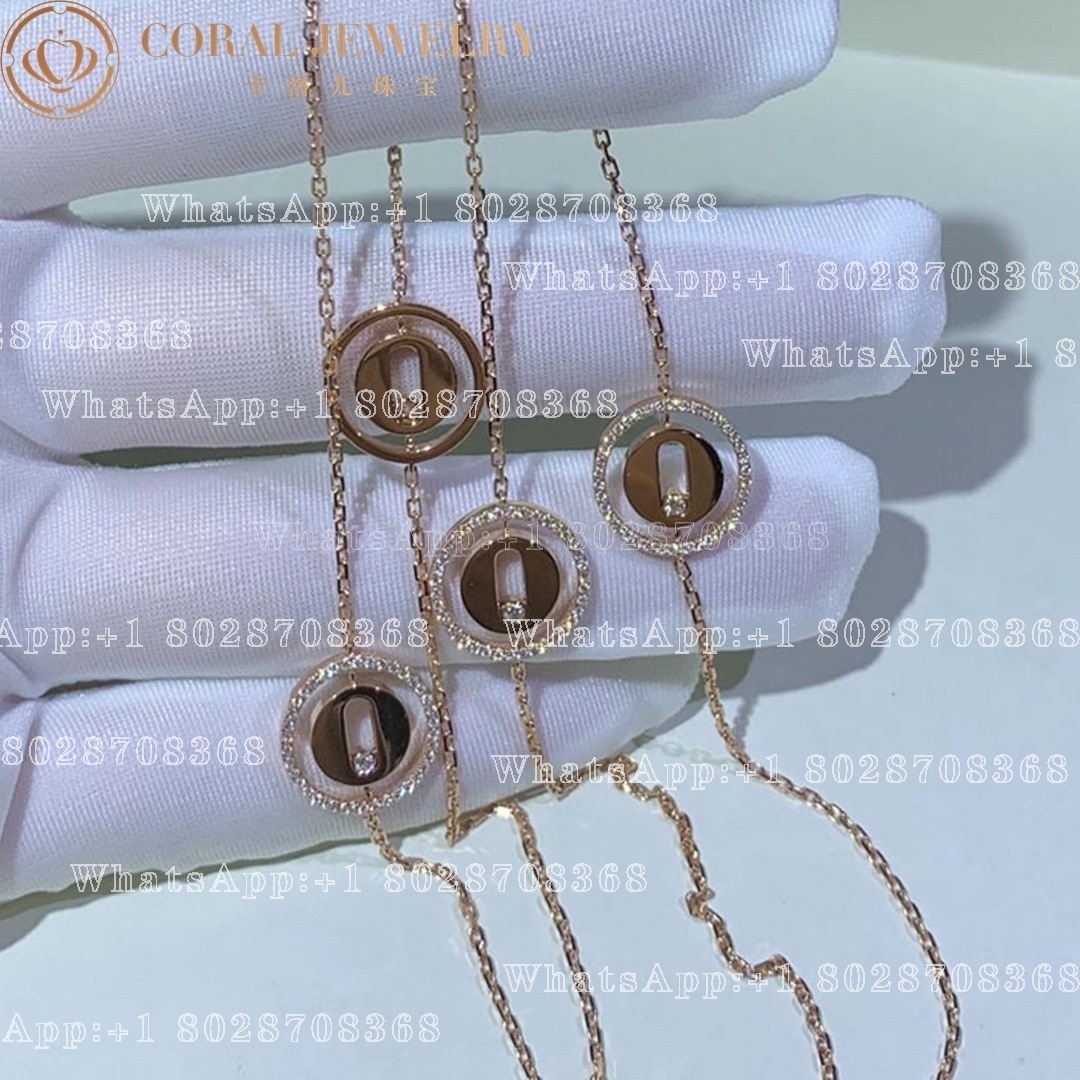 Messika Lucky Move Long Necklace Pink Gold Diamond Necklace 11370-PG