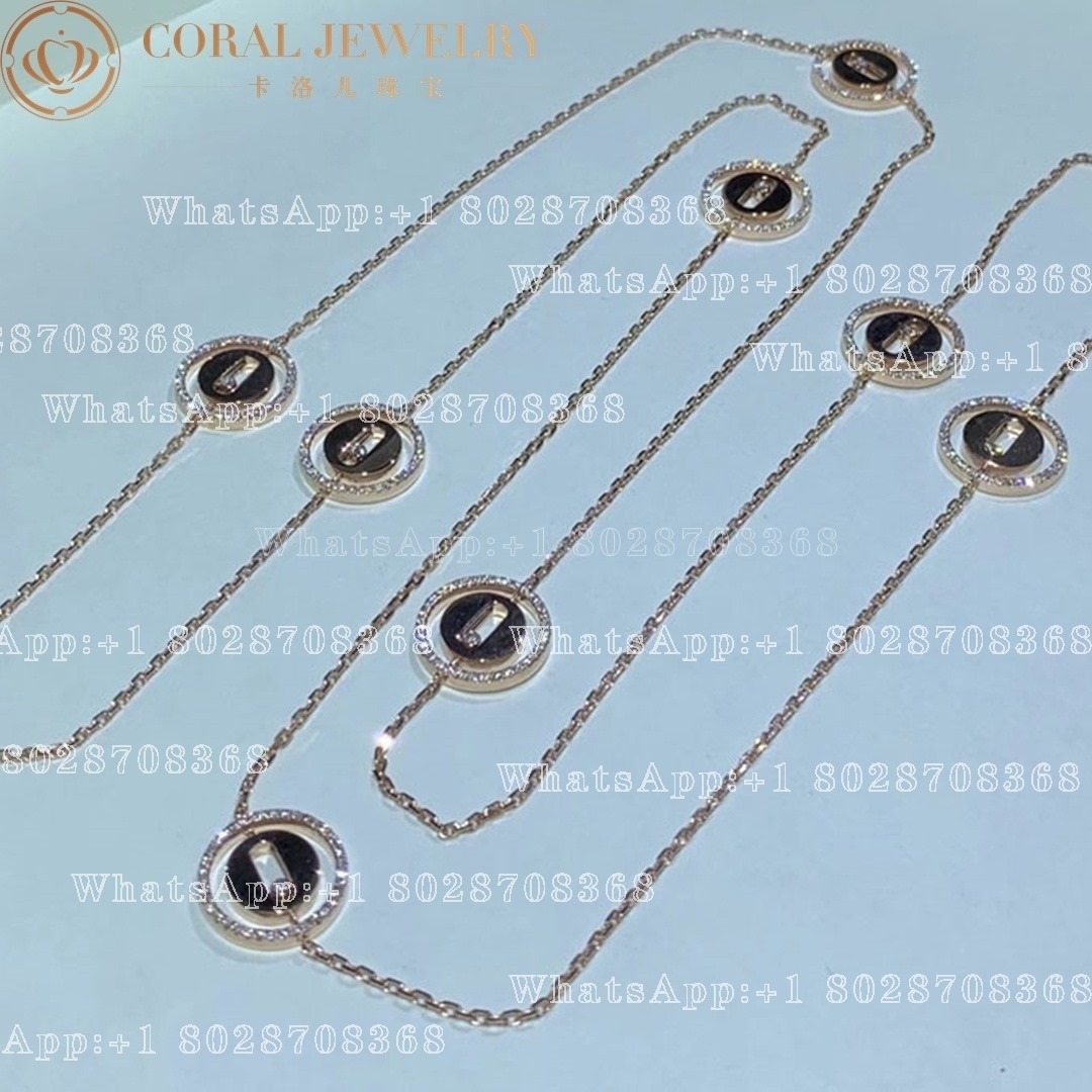 Messika Lucky Move Long Necklace Pink Gold Diamond Necklace 11370-PG - Image 4