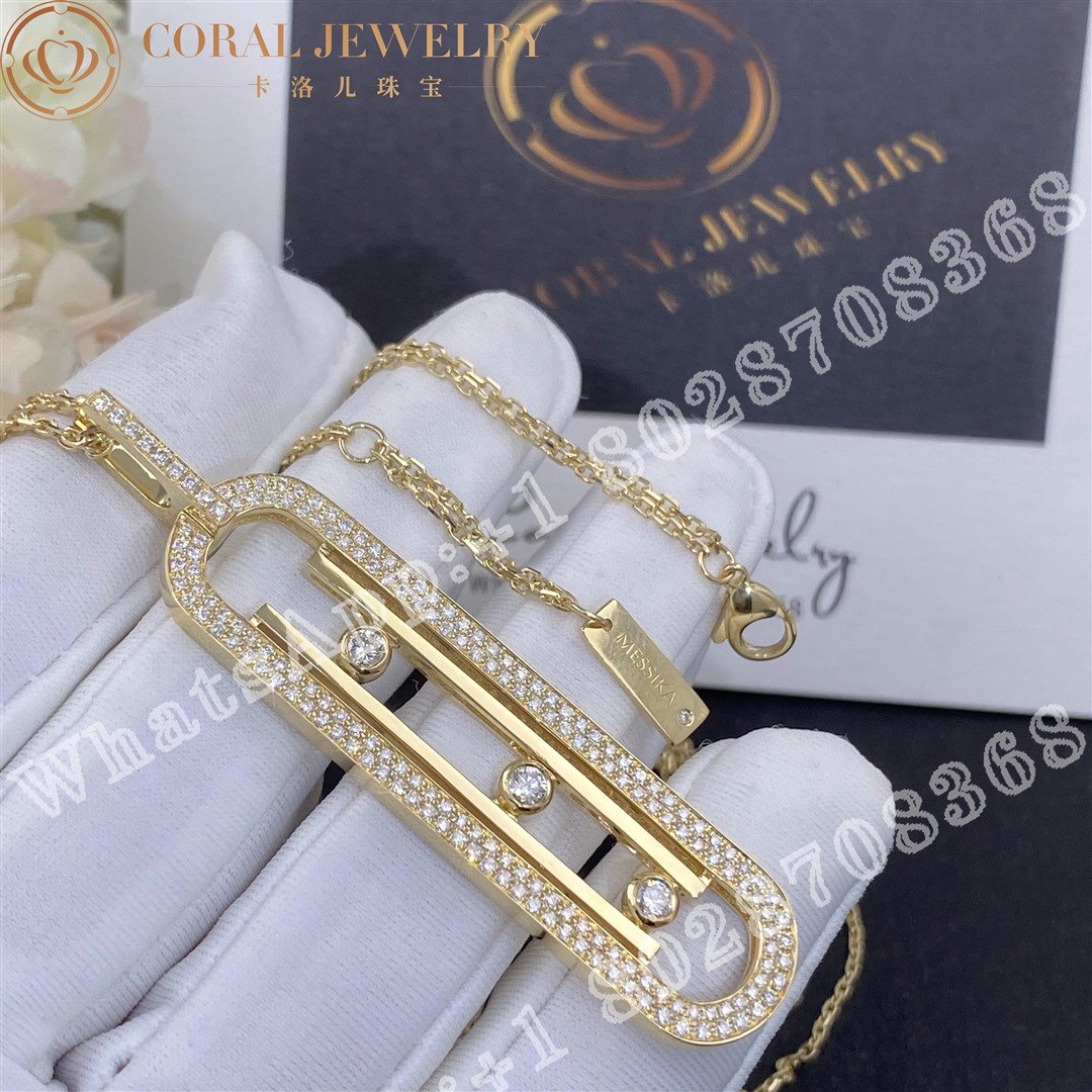Messika Move 10th anniversary Long Lenght Necklace Yellow Gold Diamond Necklace 07228-YG - Image 3