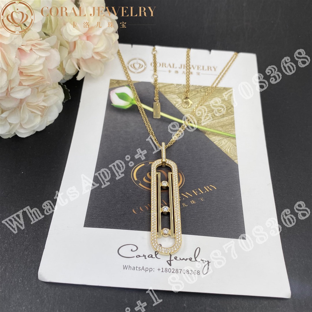Messika Move 10th anniversary Long Lenght Necklace Yellow Gold Diamond Necklace 07228-YG - Image 5