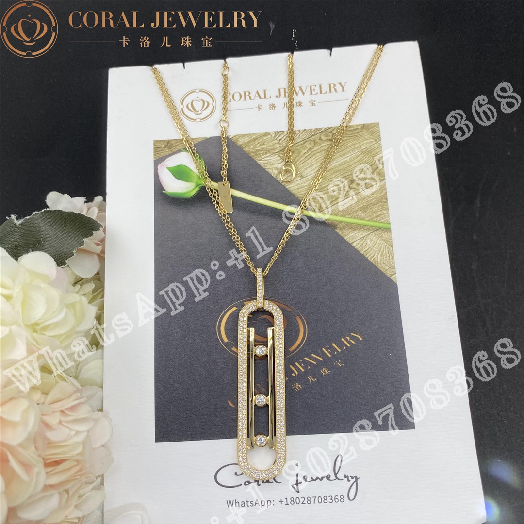 Messika Move 10th anniversary Long Lenght Necklace Yellow Gold Diamond Necklace 07228-YG - Image 6