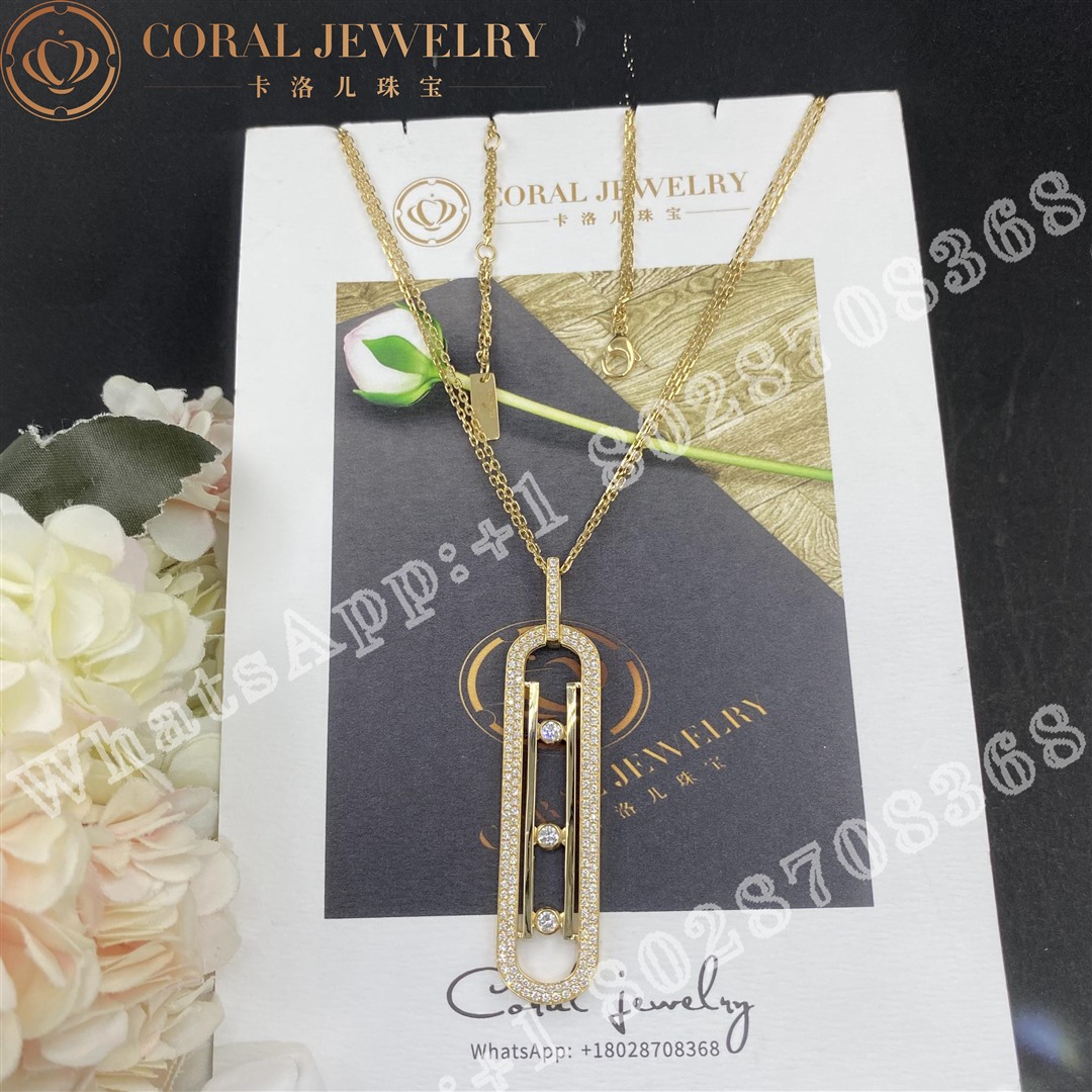 Messika Move 10th anniversary Long Lenght Necklace Yellow Gold Diamond Necklace 07228-YG - Image 7