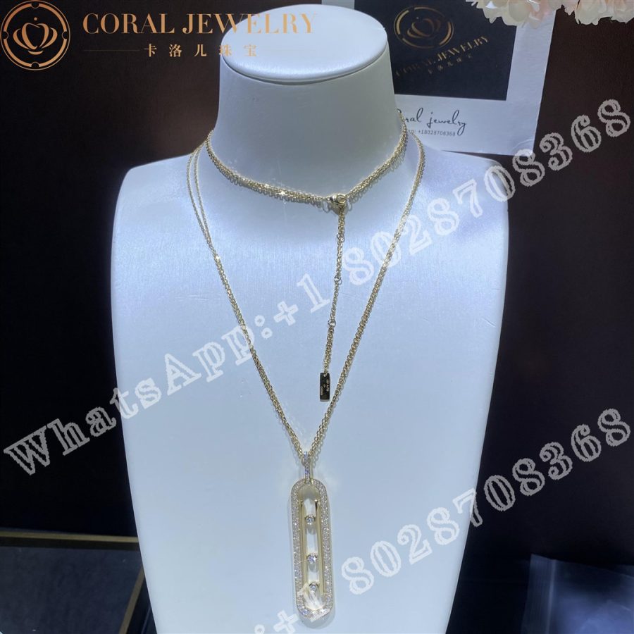 Messika Move 10th anniversary Long Lenght Necklace Yellow Gold Diamond Necklace 07228-YG - Image 9