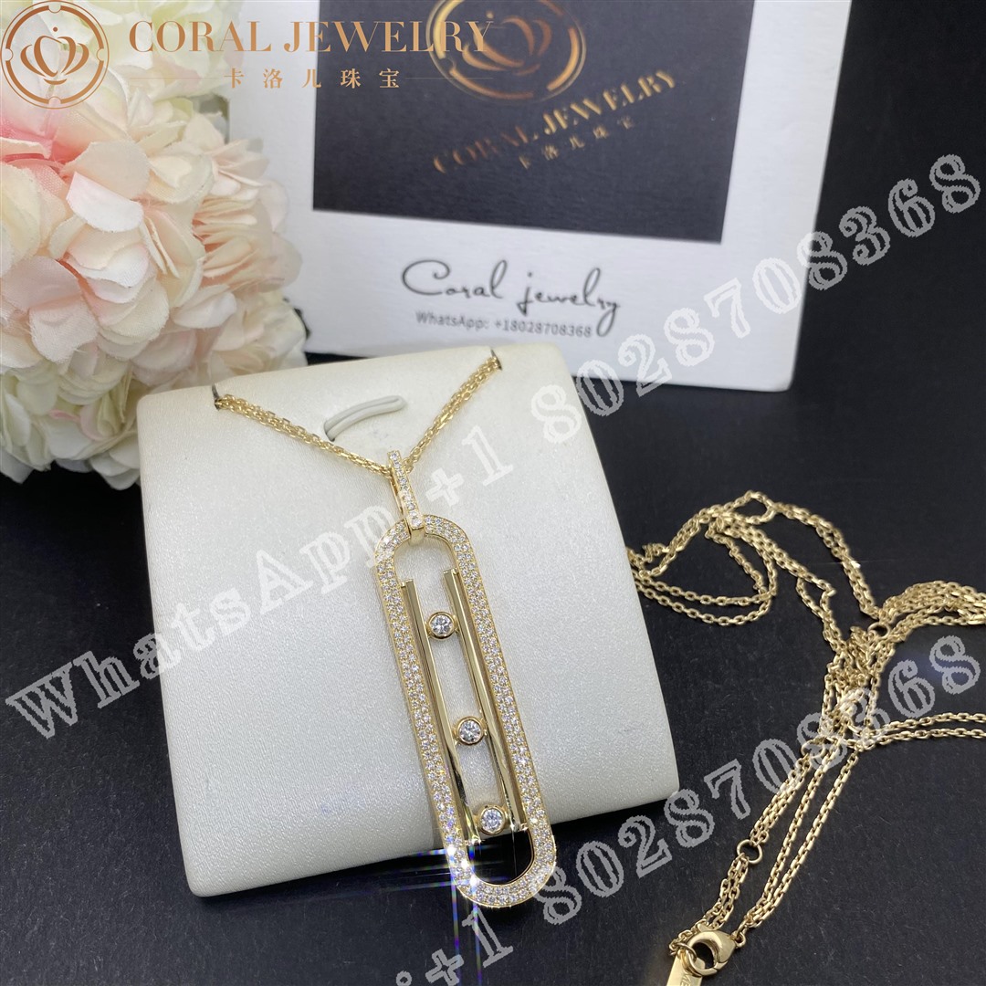 Messika Move 10th anniversary Long Lenght Necklace Yellow Gold Diamond Necklace 07228-YG - Image 8