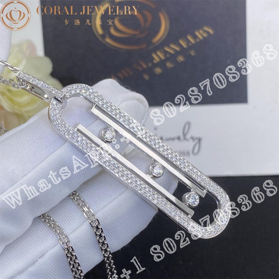 Messika Move 10th Anniversary White Gold Diamond Necklace 07228-WG - Image 6