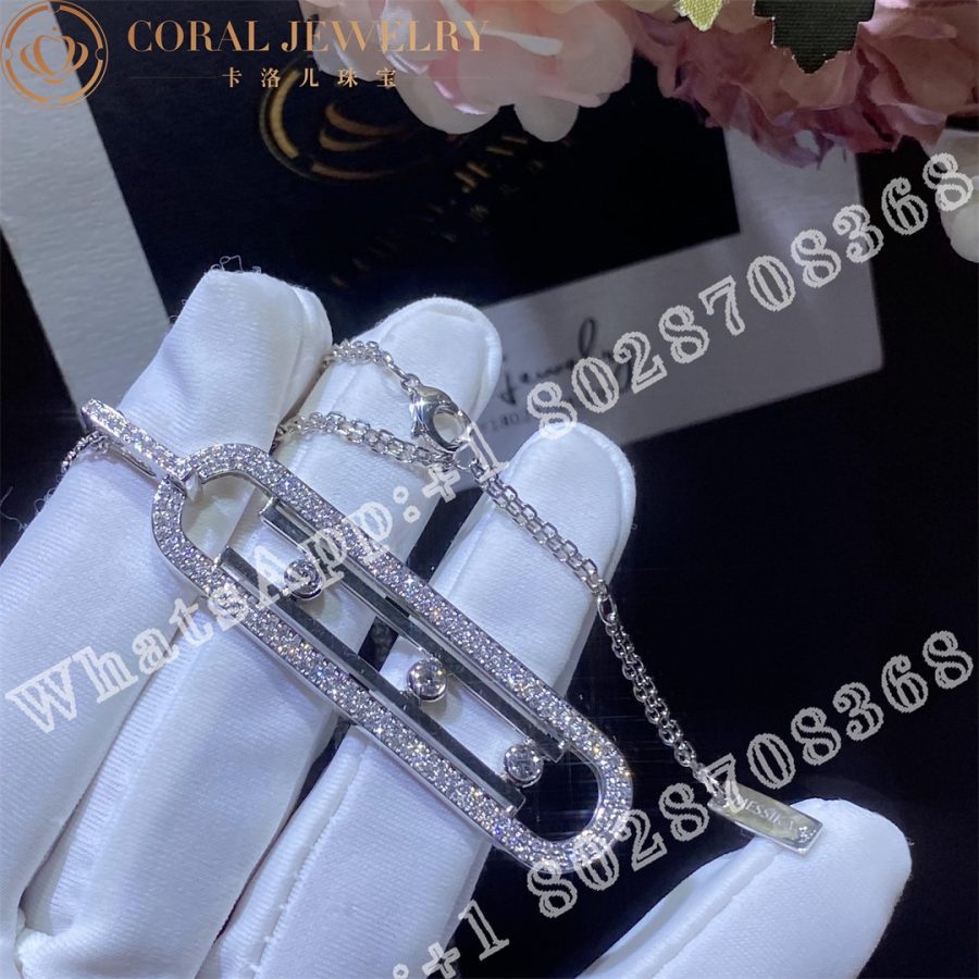 Messika Move 10th Anniversary White Gold Diamond Necklace 07228-WG - Image 3