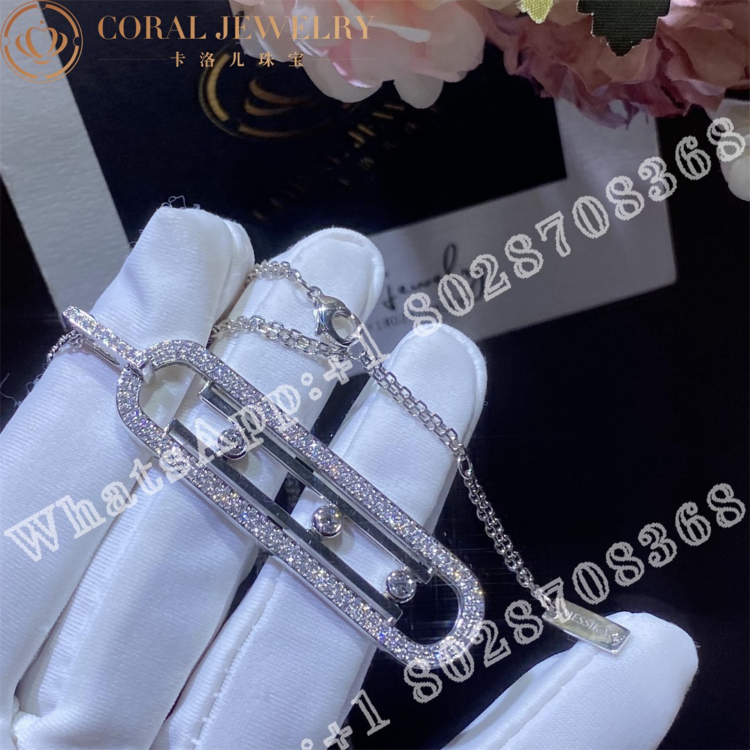 Messika Move 10th Anniversary White Gold Diamond Necklace 07228-WG - Image 3
