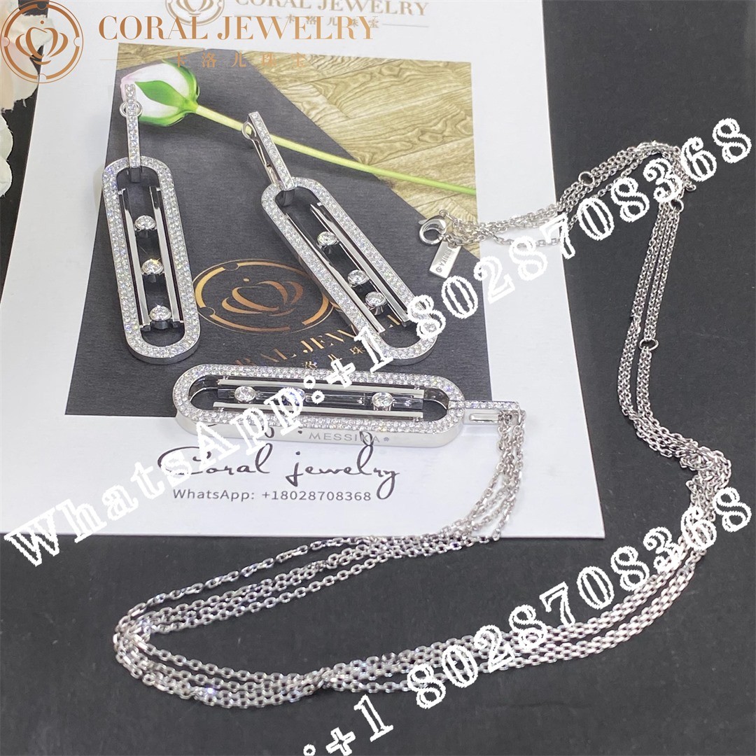Messika Move 10th Anniversary White Gold Diamond Necklace 07228-WG - Image 8