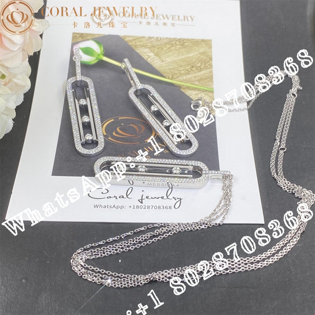 Messika Move 10th Anniversary White Gold Diamond Necklace 07228-WG - Image 7