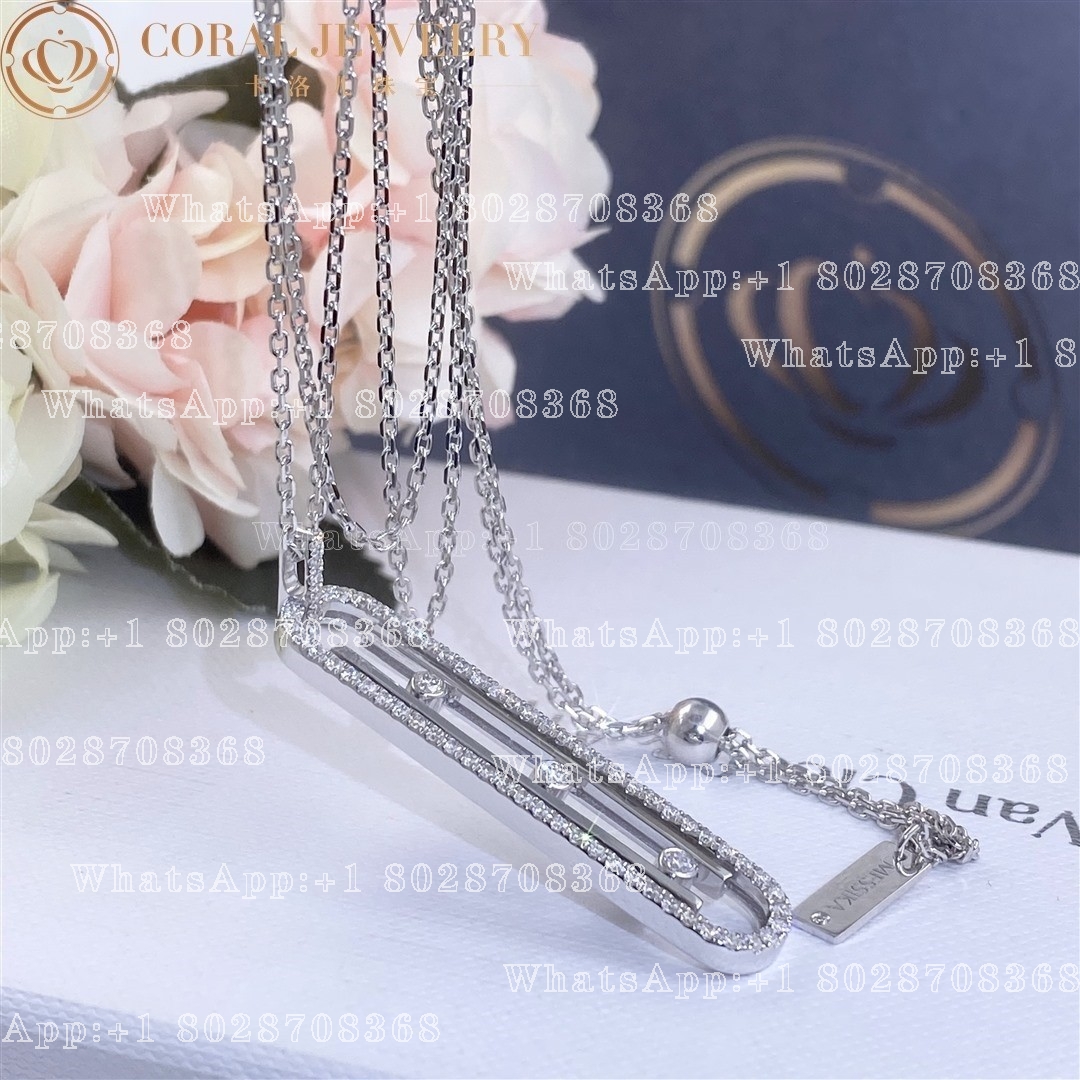 Messika Move 10th PM Necklace White Gold Diamond Necklace 10032-WG - Image 6