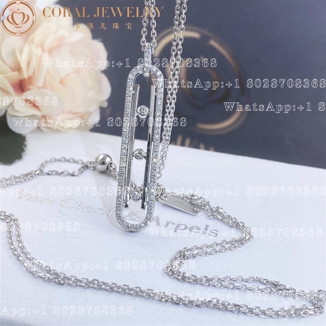 Messika Move 10th PM Necklace White Gold Diamond Necklace 10032-WG - Image 8