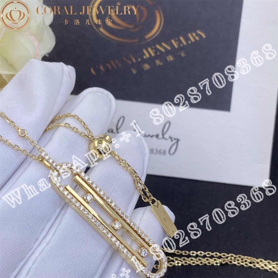 Messika Move 10th PM Necklace Yellow Gold Diamond Necklace 10032-YG - Image 5