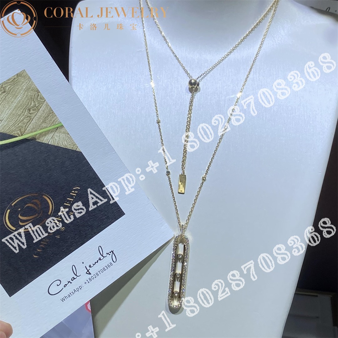 Messika Move 10th PM Necklace Yellow Gold Diamond Necklace 10032-YG - Image 9