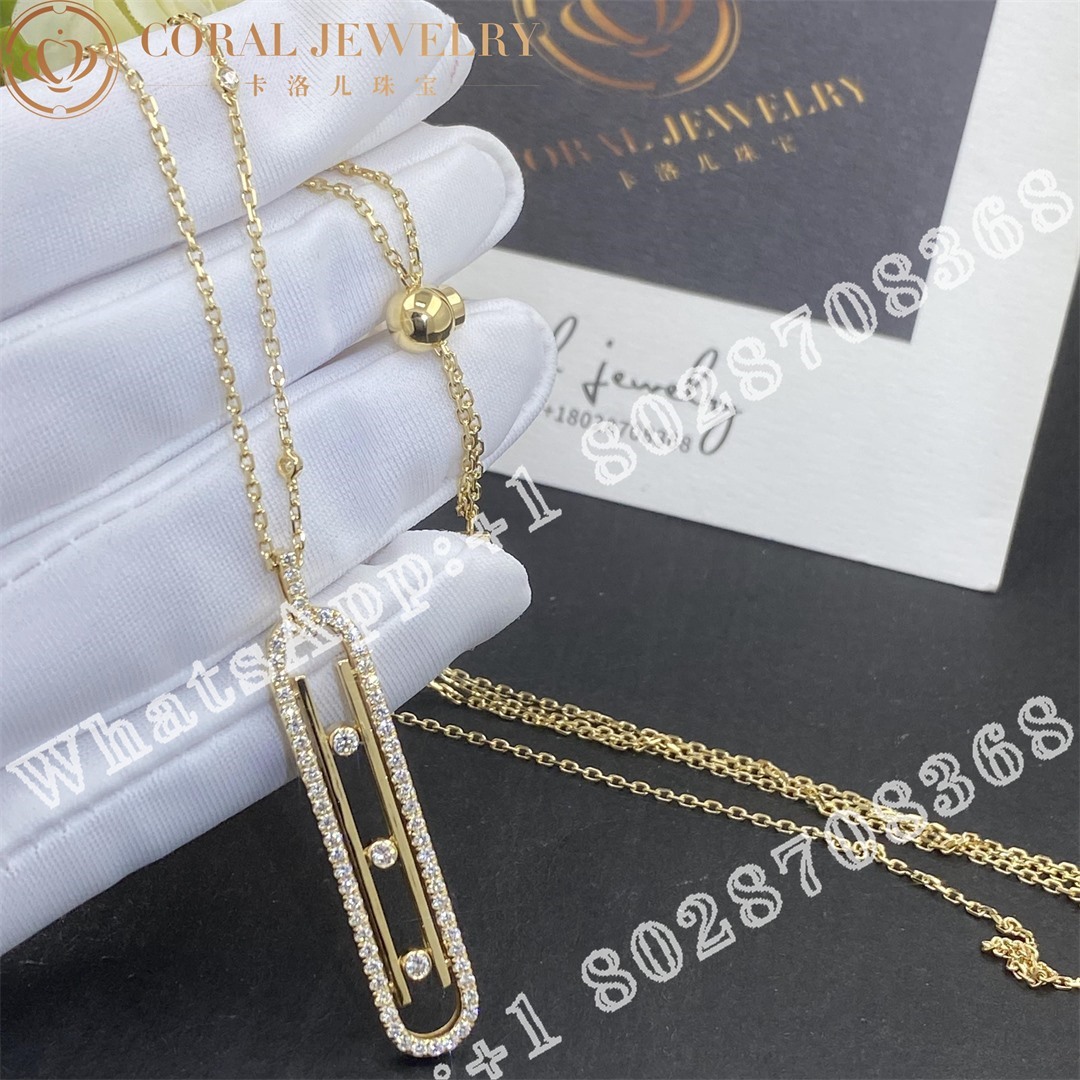 Messika Move 10th PM Necklace Yellow Gold Diamond Necklace 10032-YG - Image 4