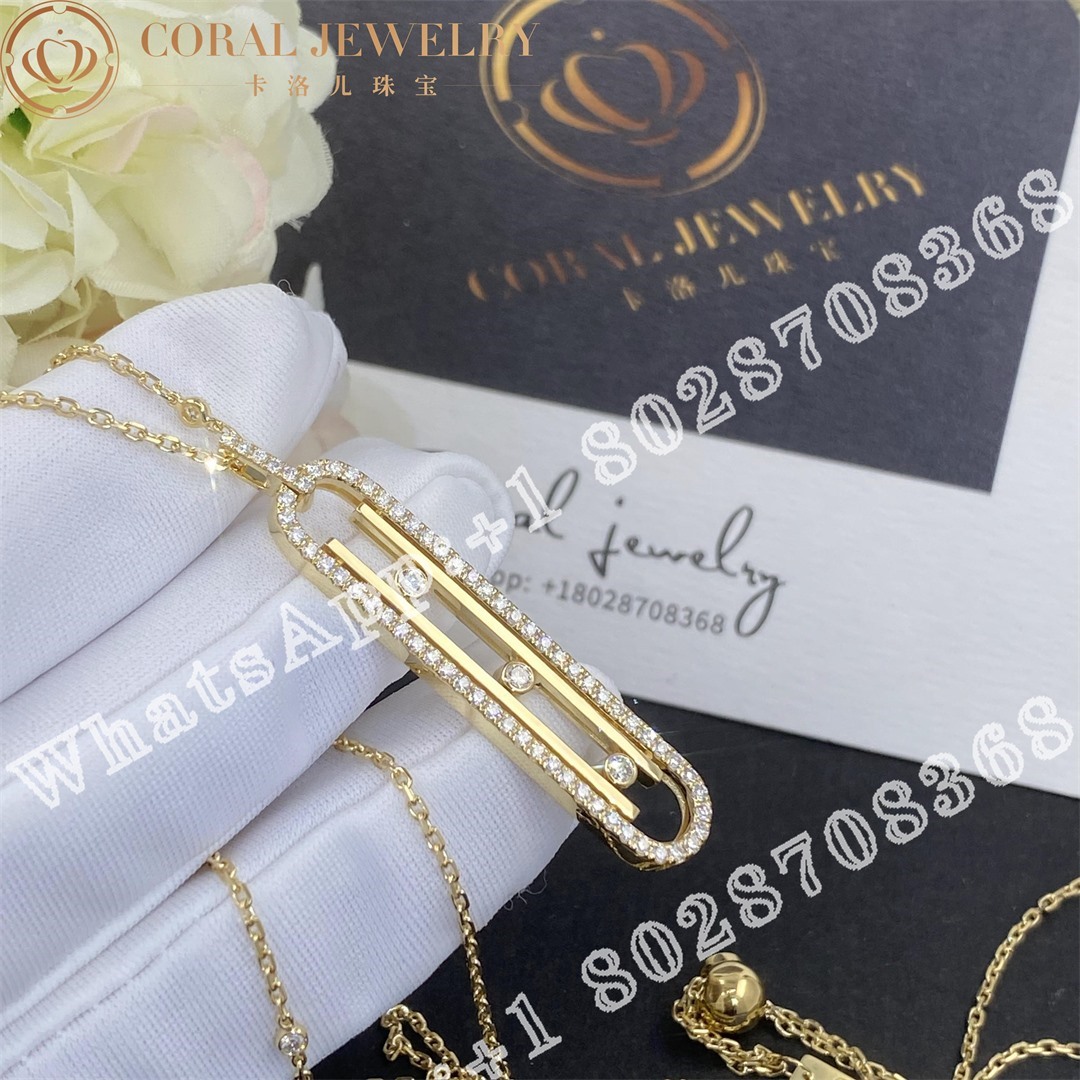 Messika Move 10th PM Necklace Yellow Gold Diamond Necklace 10032-YG - Image 3