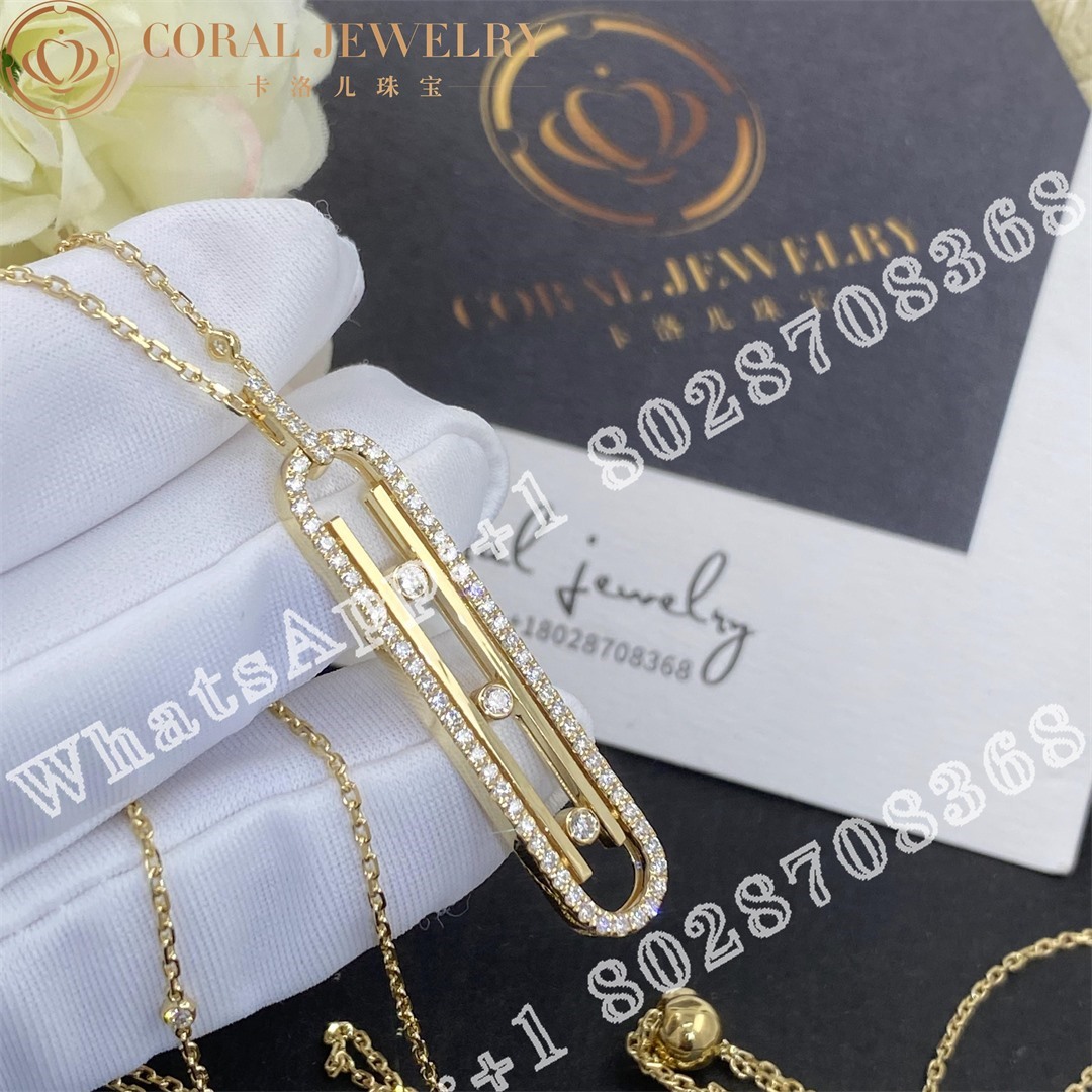Messika Move 10th Pm Necklace Yellow Gold Diamond Necklace 10032 Yg Coral (6)