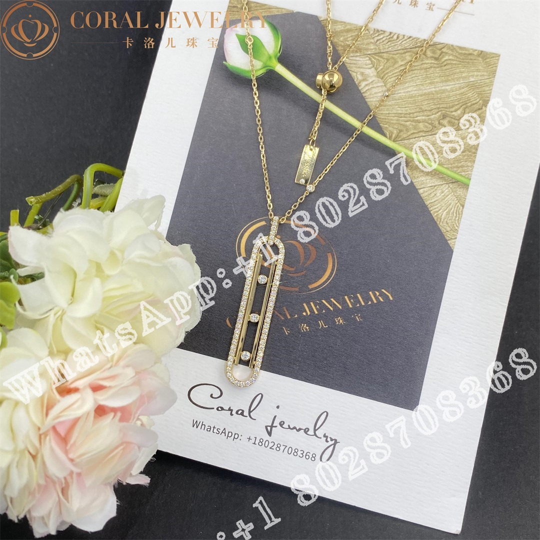 Messika Move 10th PM Necklace Yellow Gold Diamond Necklace 10032-YG - Image 6