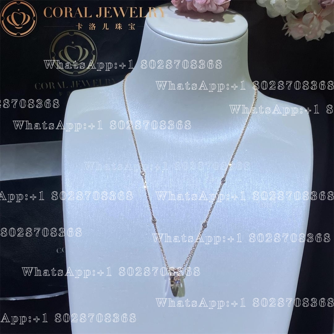Messika Move Romane Pendant Pink Gold Diamond Necklace 07158-PG