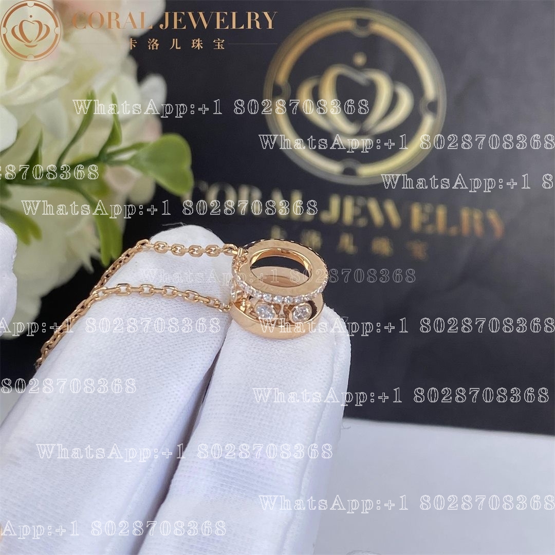 Messika Move Romane Pendant Pink Gold Diamond Necklace 07158-PG