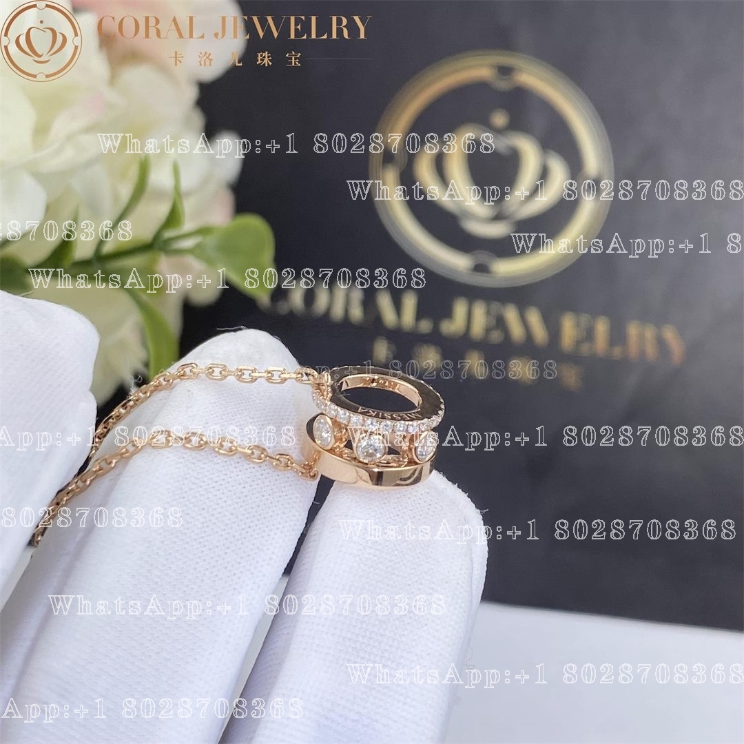 Messika Move Romane Pendant Pink Gold Diamond Necklace 07158-PG