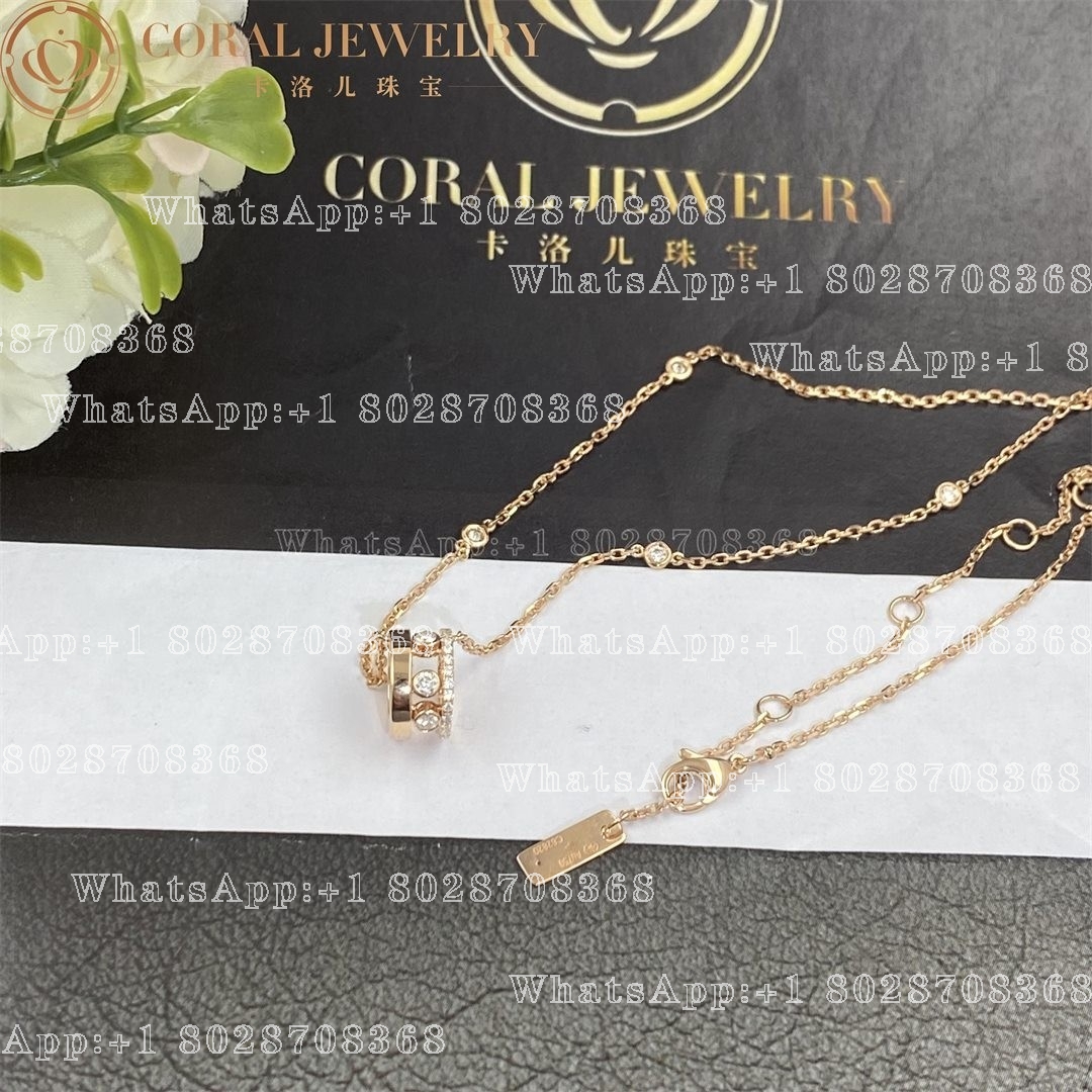Messika Move Romane Pendant  Pink Gold Diamond Necklace 07158-PG - Image 5