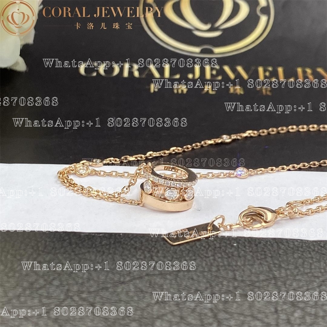 Messika Move Romane Pendant  Pink Gold Diamond Necklace 07158-PG - Image 6
