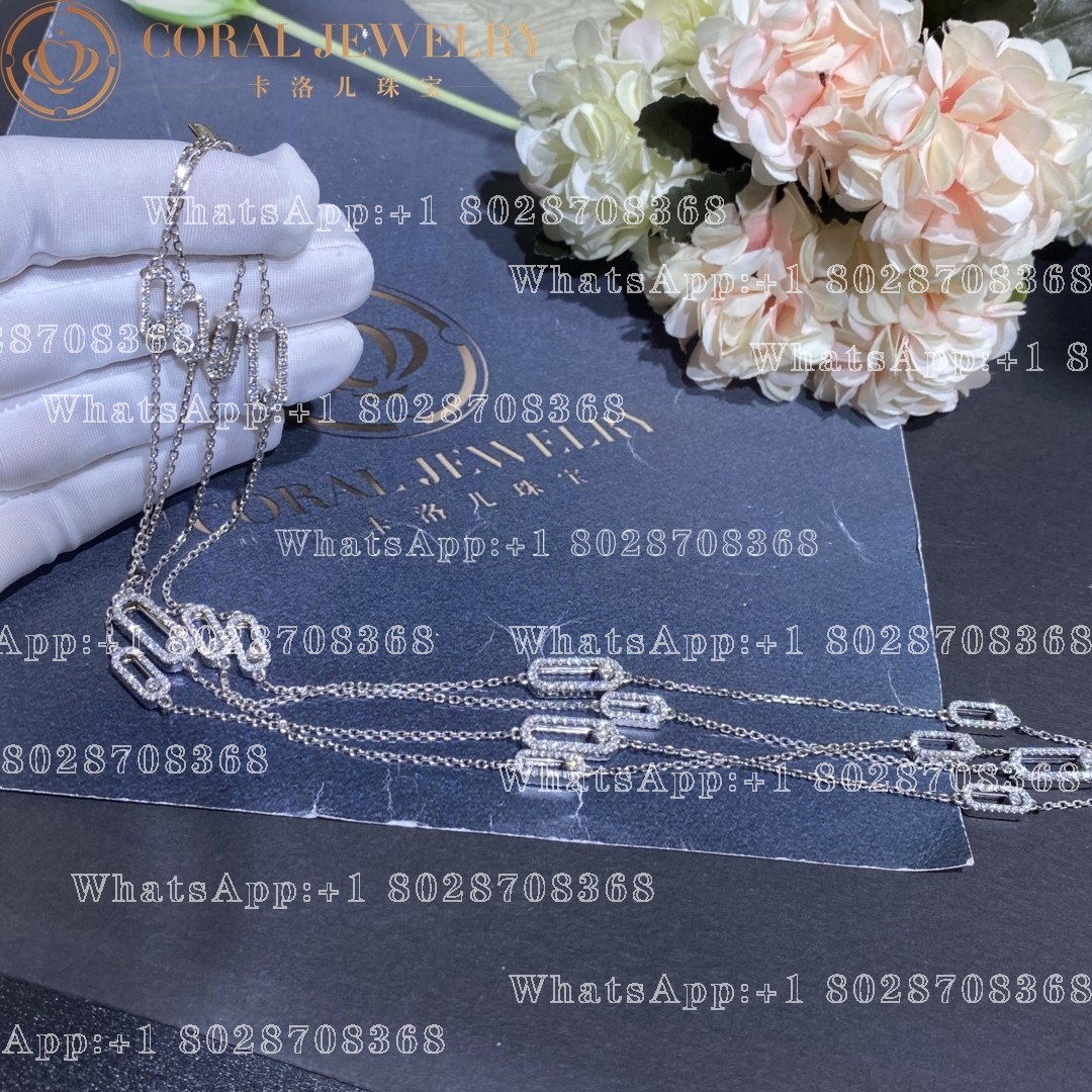Messika Move Uno Long Necklace White Gold Diamond Necklace 11324-WG