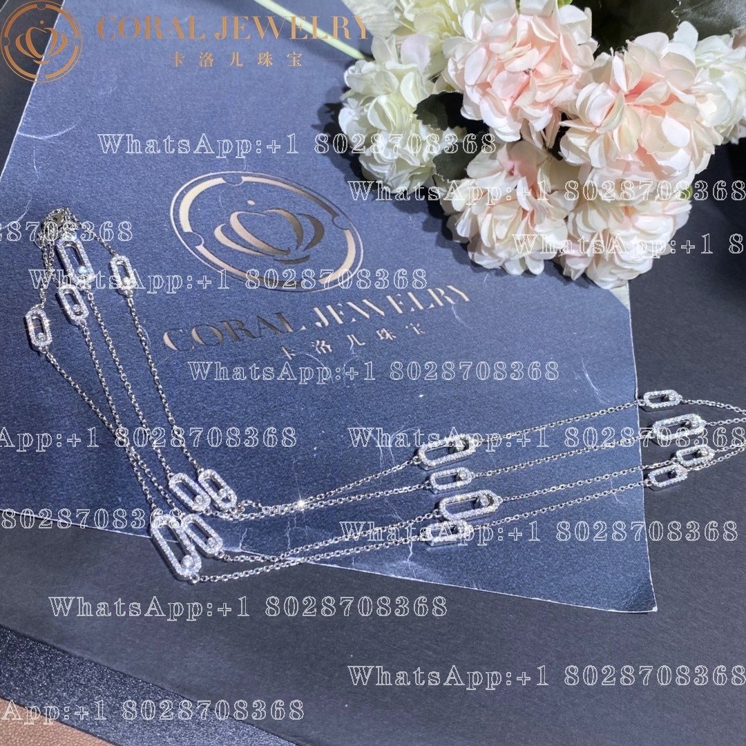 Messika Move Uno Long Necklace White Gold Diamond Necklace 11324-WG