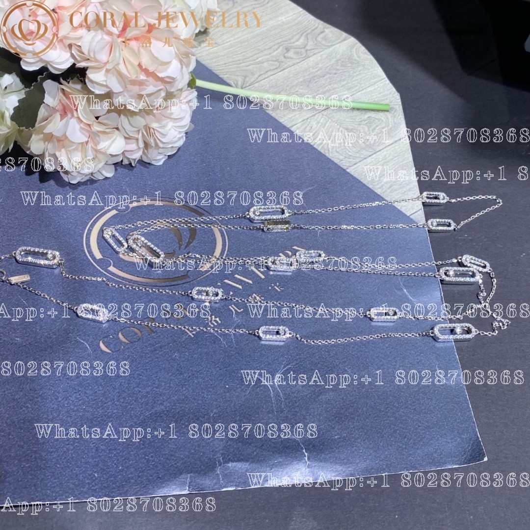 Messika Move Uno Long Necklace White Gold Diamond Necklace 11324-WG
