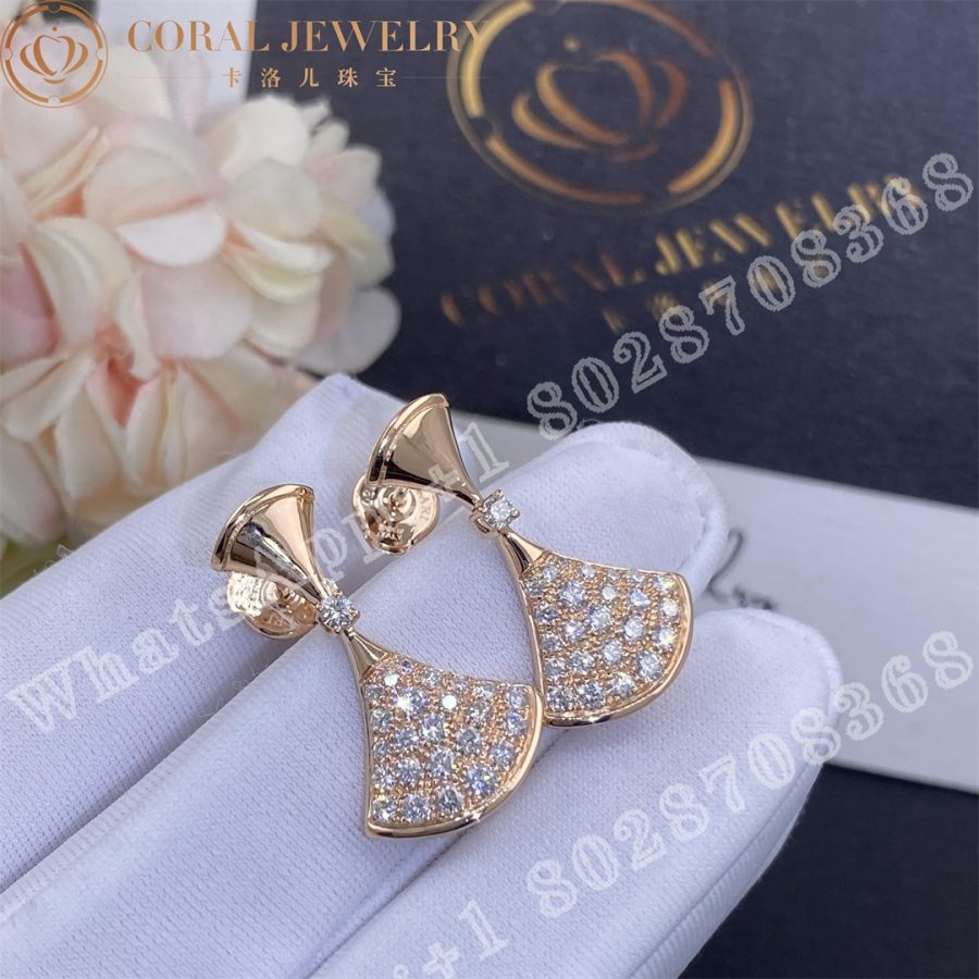 Bulgari Divas' Dream Earrings Rose Gold Diamonds Ref.: 351054 - Image 3