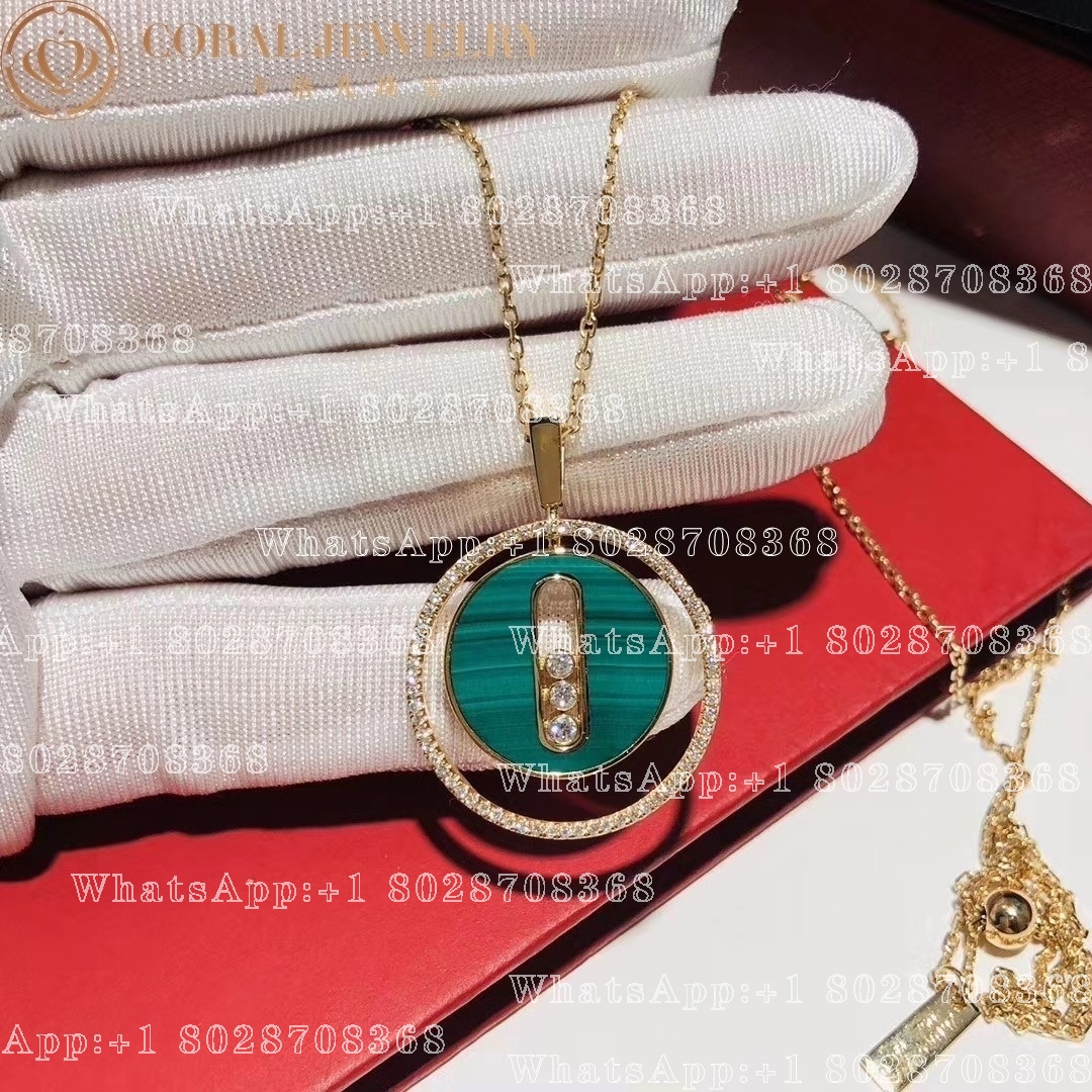 Messika Lucky Move MM Malachite Yellow Gold For Her Diamond Necklace 10840-YG