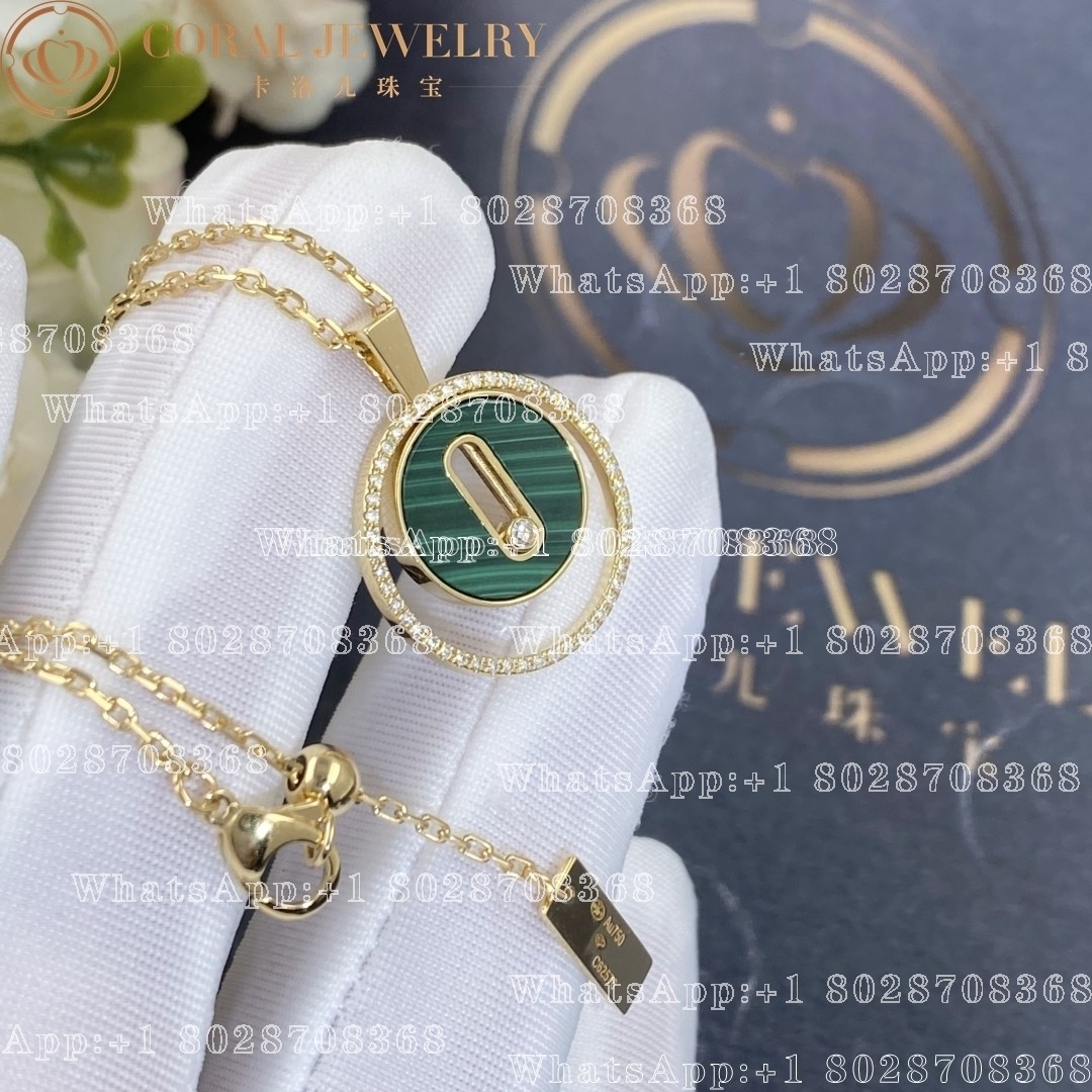 Messika Lucky Move PM Malachite Necklace Yellow Gold For Her Diamond Necklace 11585-YG