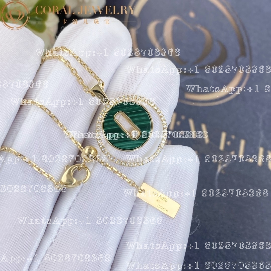 Messika Lucky Move PM Malachite Necklace Yellow Gold For Her Diamond Necklace 11585-YG